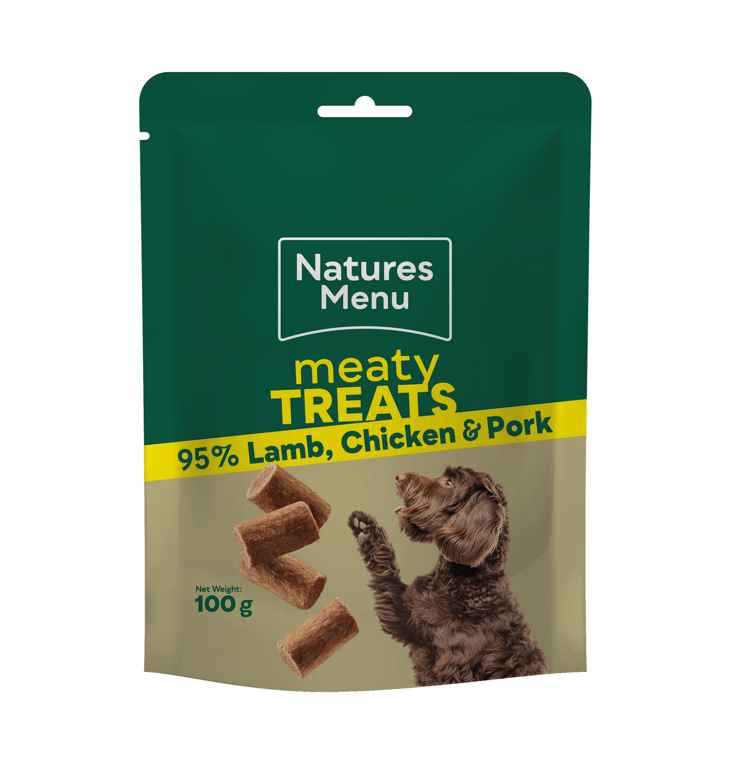 Natures Menu Meaty Dog Treats Lamb, Chicken & Pork