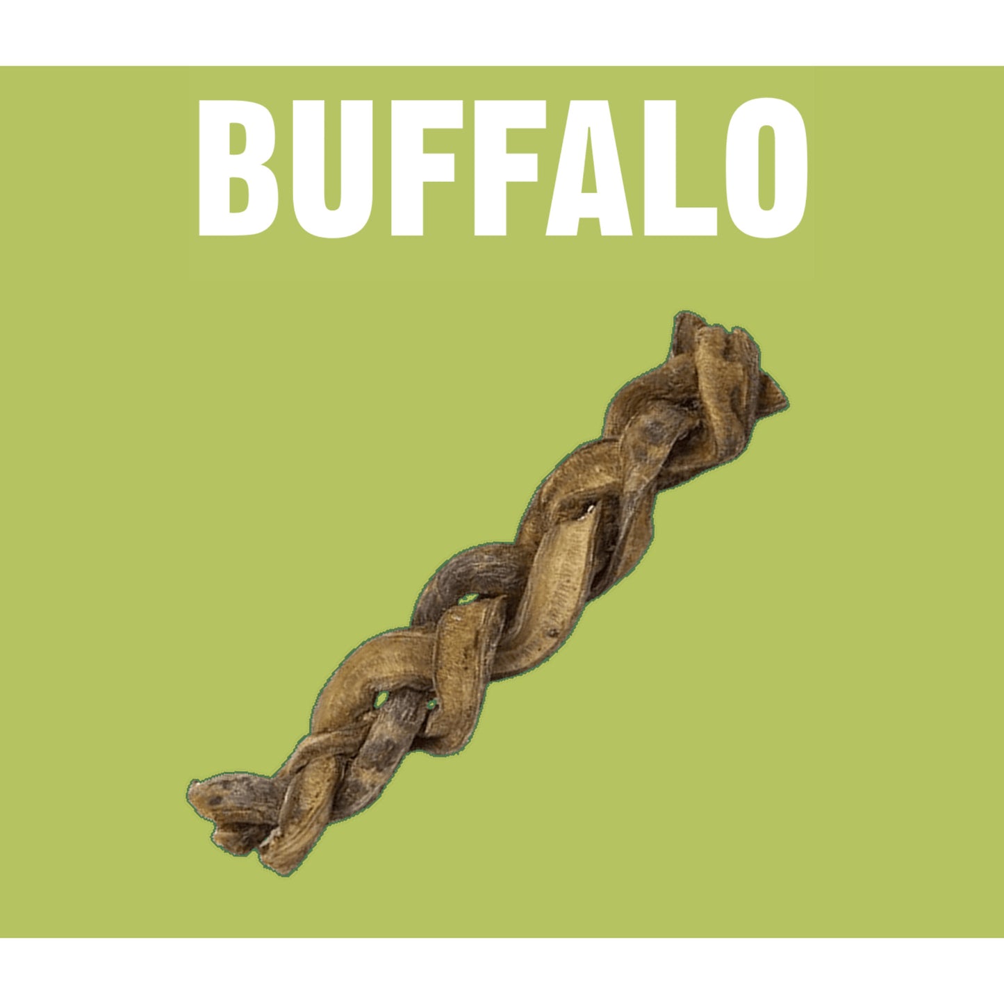 Natural Dog Treats Buffalo Braided Pizzle