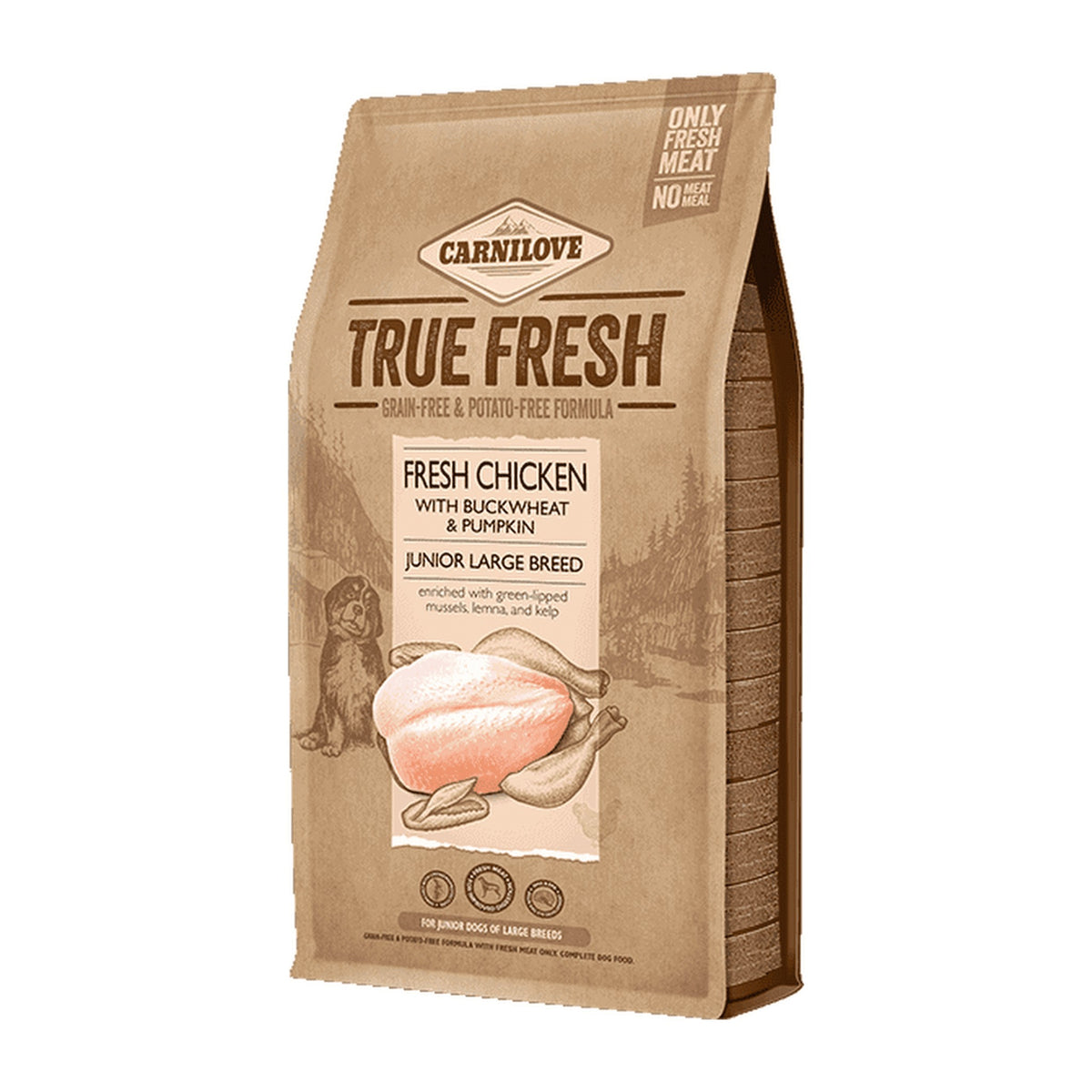 Carnilove Dog Food: True Fresh Junior Large Breed Chicken 12kg (3x4kg)