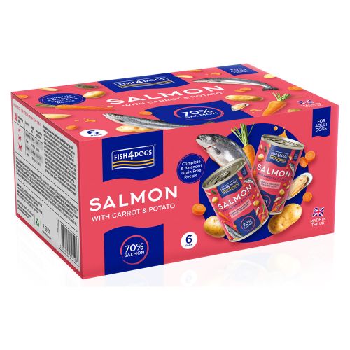 Fish4Dogs Wet Dog Food: Finest Adult Salmon with Carrot & Potato
