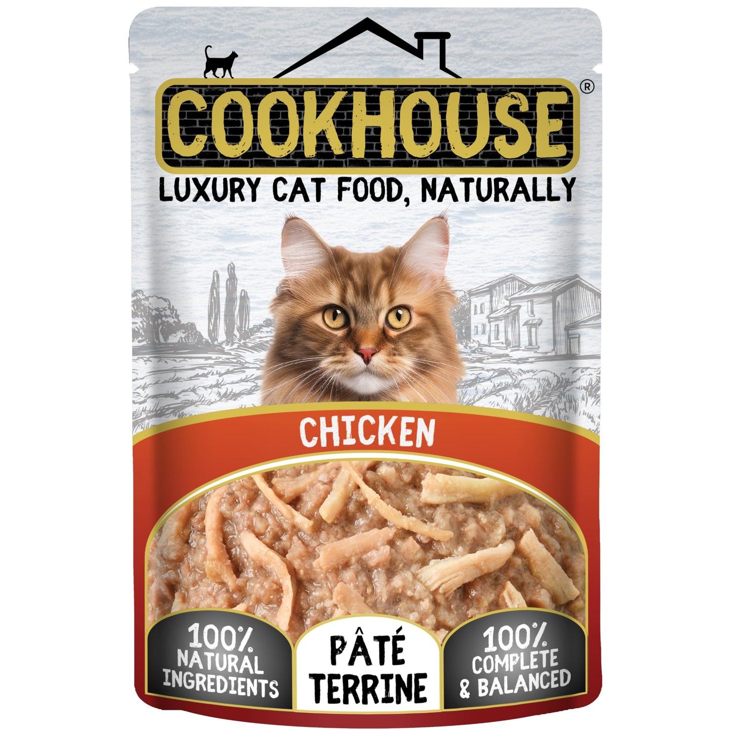 Cookhouse Wet Cat Food: Pouch Chicken In Terrine 70g
