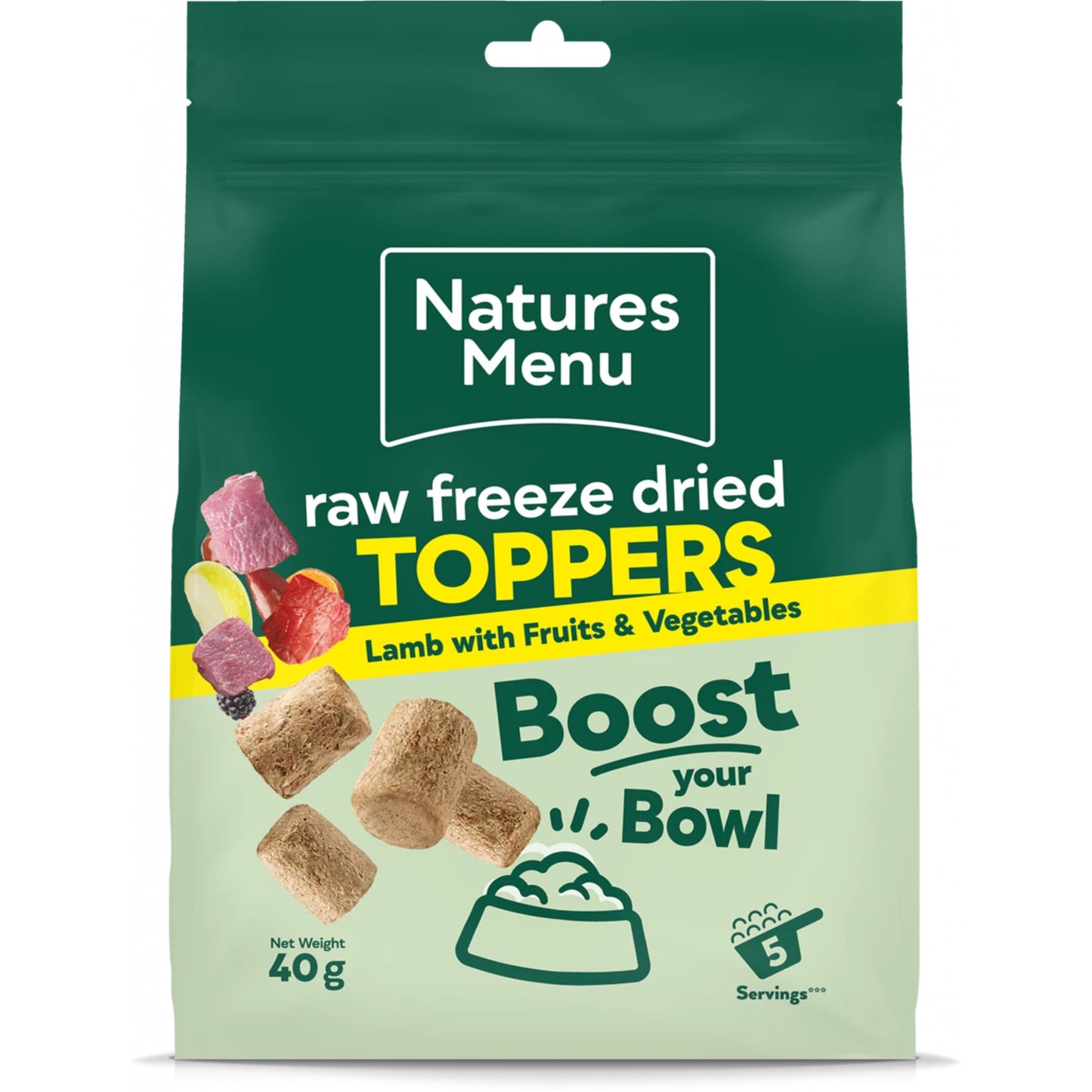 Natures Menu Raw Freeze Dried Toppers Lamb 40g