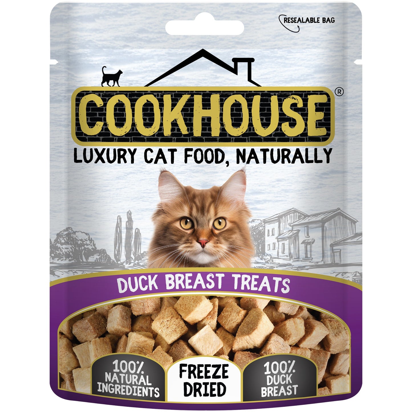 Cookhouse Freeze Dried Cat Treats 100% Duck Breast 10g