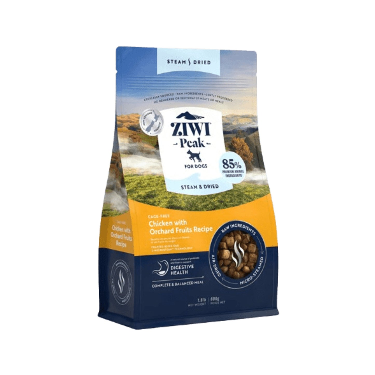 ZIWI Peak Dog Food: Steam & Dried Chicken with Orchard Fruits Recipe 1.5kg