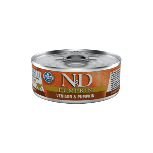 Natural & Delicious Wet Cat Food: Pumpkin Adult Venison & Pumpkin 70g