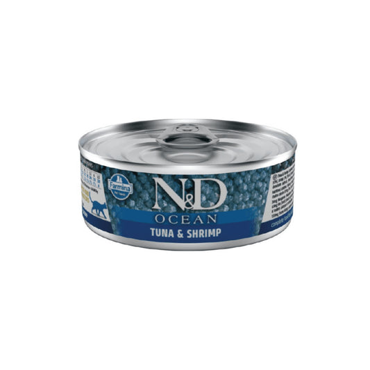 Natural & Delicious Wet Cat Food: Ocean Adult Tuna & Shrimp 70g
