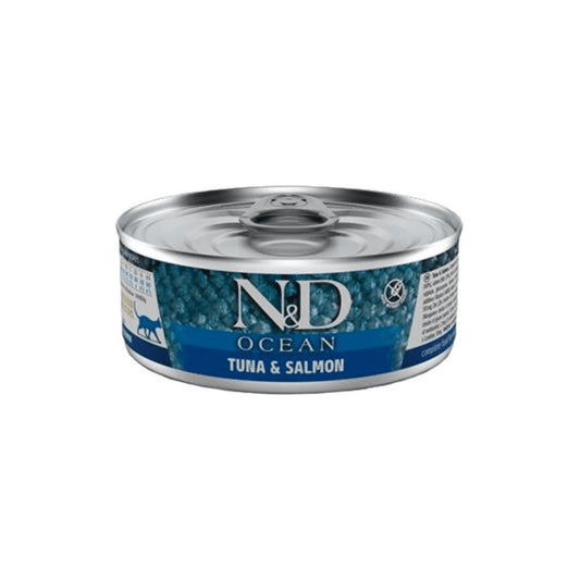Natural & Delicious Wet Cat Food: Ocean Adult Tuna & Salmon 70g