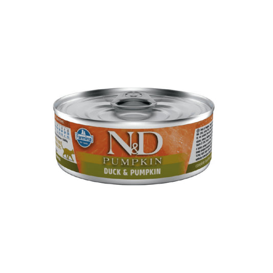 Natural & Delicious Wet Cat Food: Pumpkin Adult Duck & Pumpkin 70g