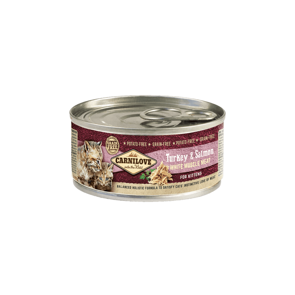 Carnilove Wet Cat Food: Tins Kitten Turkey & Salmon 100g