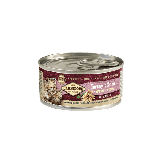 Carnilove Wet Cat Food: Tins Kitten Turkey & Salmon 100g