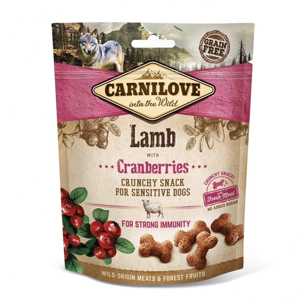 Carnilove Dog Treats: Crunchy Lamb with Cranberries 200g