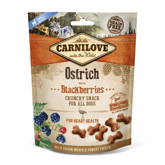 Carnilove Dog Treats: Crunchy Ostrich with Blackberries 200g