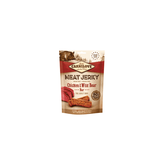 Carnilove Dog Treats: Meat Jerky Chicken & Wild Boar 100g