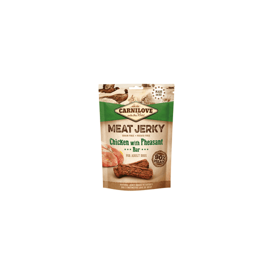 Carnilove Dog Treats: Meat Jerky Chicken with Pheasant 100g
