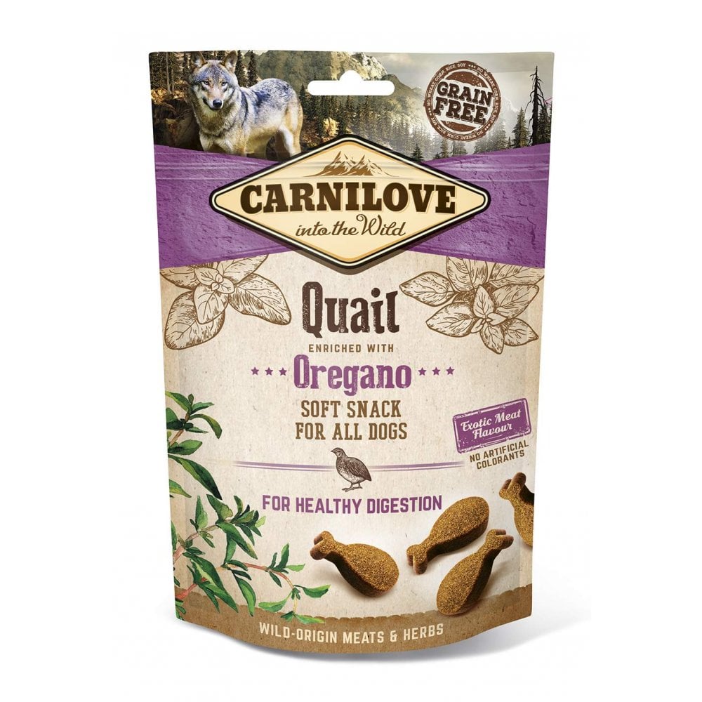 Carnilove Dog Treats: Soft Quail with Oregano 200g