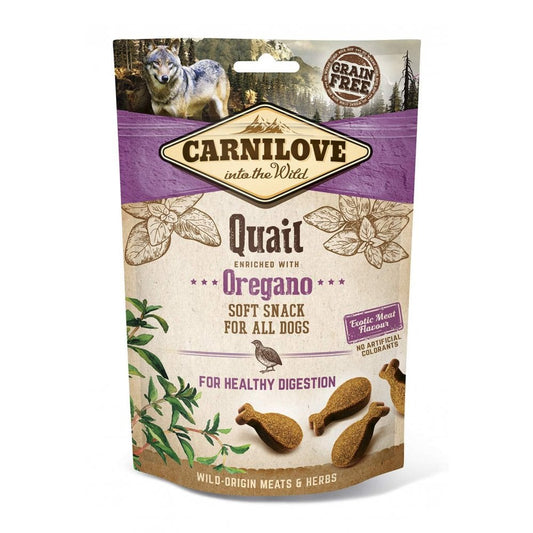 Carnilove Dog Treats: Soft Quail with Oregano 200g