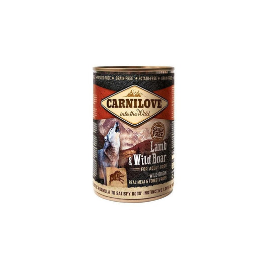 Carnilove Wet Dog Food: Tins Adult Lamb & Wild Boar 6x400g