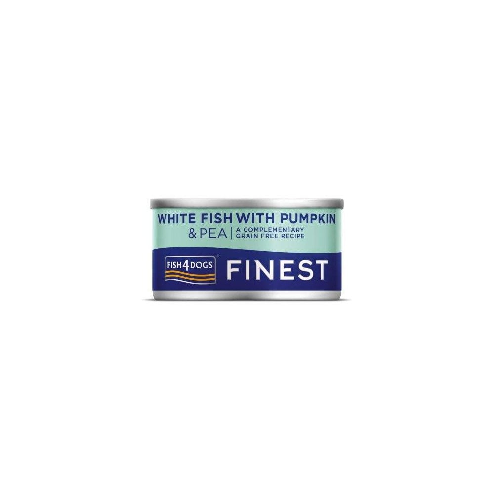 Fish4Dogs Wet Dog Food: Tins White Fish with Pumpkin & Pea 85g