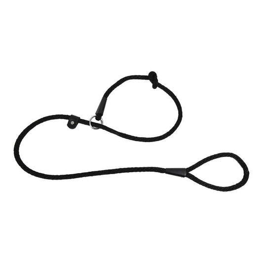Earthbound Rope Slip Lead Black Medium (130cm x 10mm)