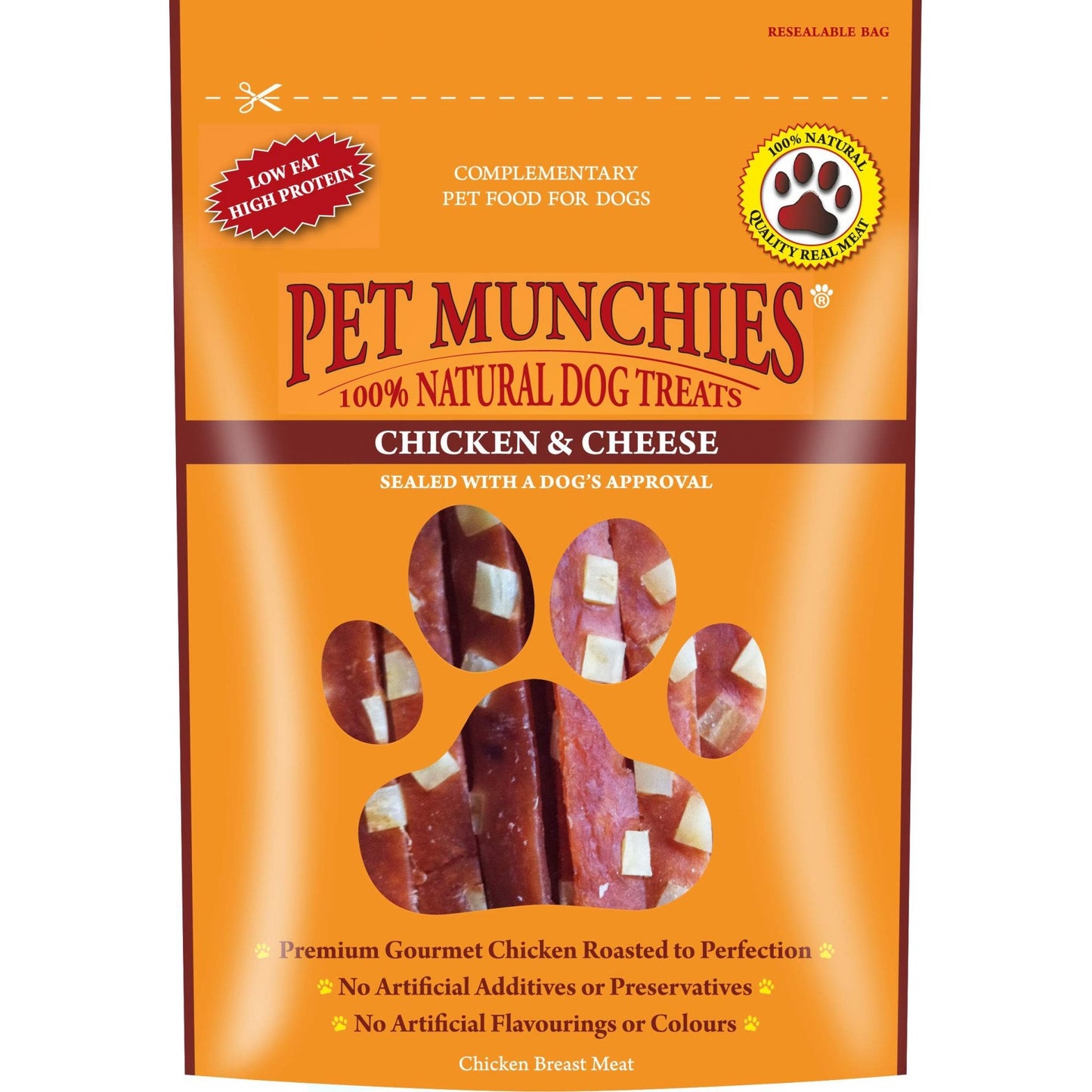 Pet Munchies Natural Chicken & Cheese Strips 100g