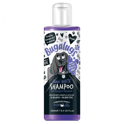 Bugalugs Maxi White Whitening Dog Shampoo 250ml