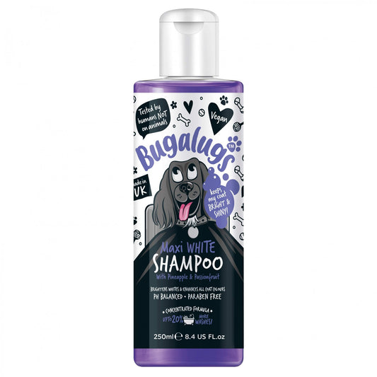 Bugalugs Maxi White Whitening Dog Shampoo 250ml