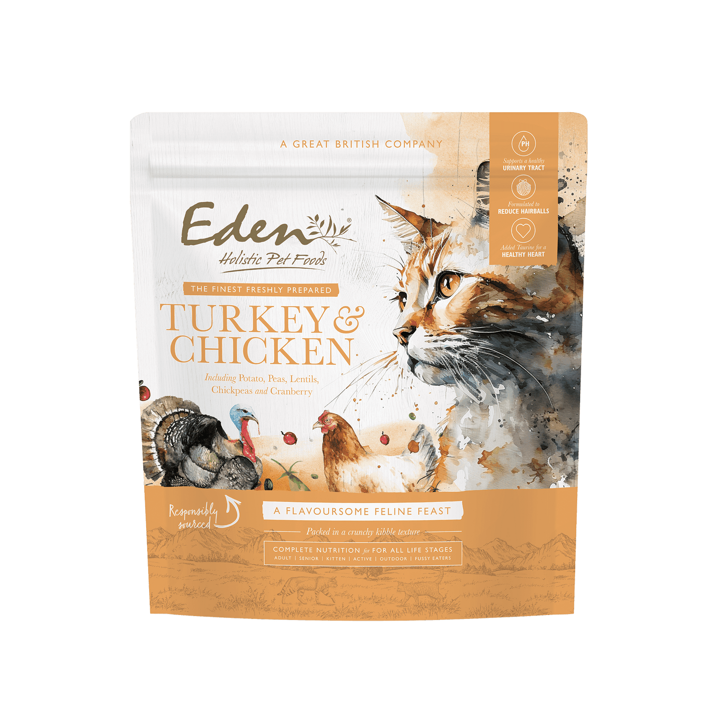 Eden Cat Food: All Lifestages Turkey & Chicken 1.5kg