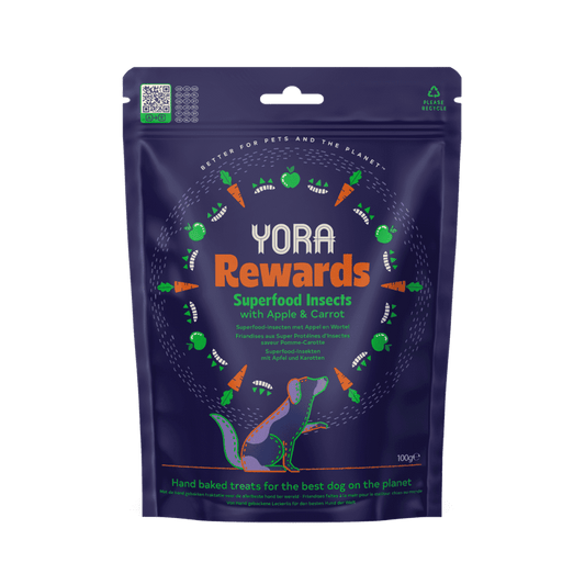 YORA Dog Treats: Rewards Apple & Carrot Biscuits 100g