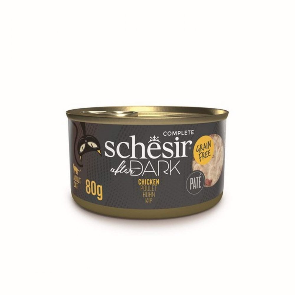 Schesir After Dark Wet Cat Food: Adult Chicken in Broth 80g