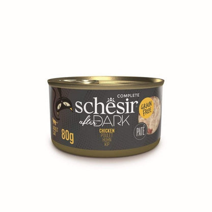 Schesir After Dark Wet Cat Food: Adult Chicken in Broth 80g