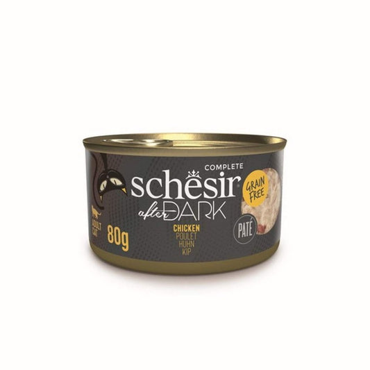 Schesir After Dark Wet Cat Food: Adult Chicken in Broth 80g