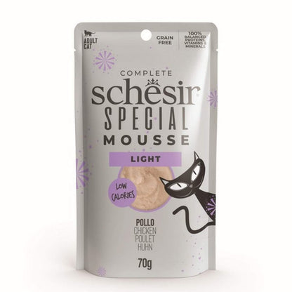 Schesir Special Wet Cat Food: Adult Light Chicken Mousse 70g