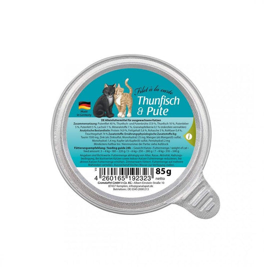 Granatapet Wet Cat Food: Filet á La Carte Tuna & Turkey 85g