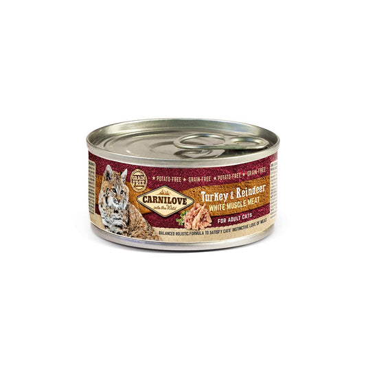 Carnilove Wet Cat Food: Can Adult Turkey & Reindeer 12x100g