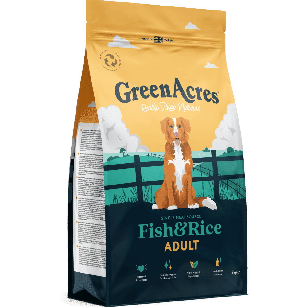 GreenAcres Dog Food: Adult Fish & Rice 12kg