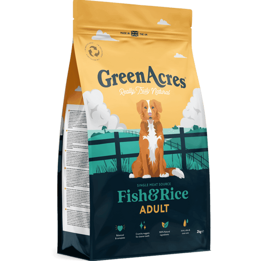 GreenAcres Dog Food: Adult Fish & Rice 12kg