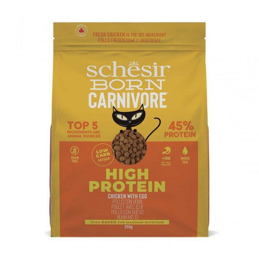 Schesir Dry Cat Food: Adult Born Carnivore Chicken & Egg