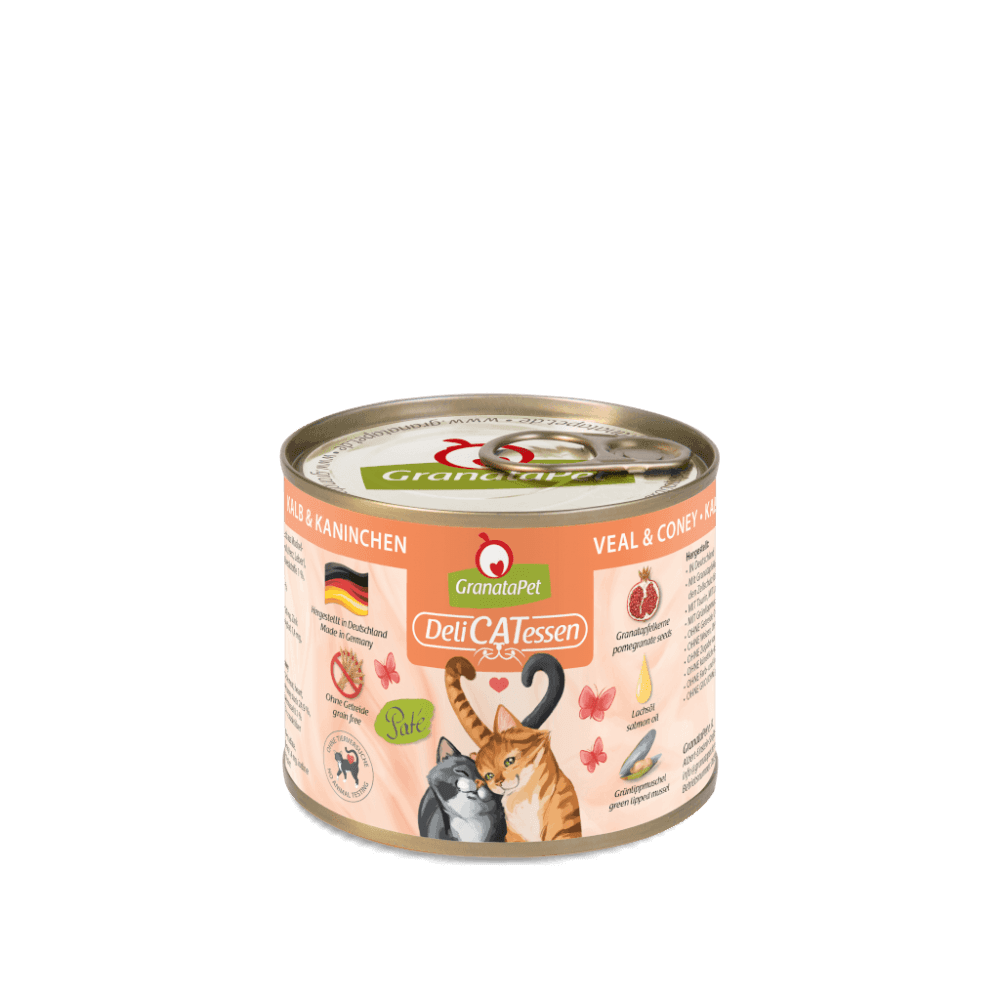 Granatapet Wet Cat Food: DeliCATessen Veal & Coney 200g