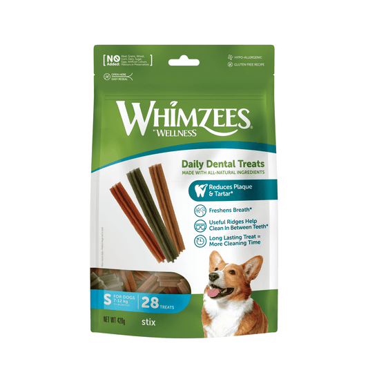 Whimzees Dog Treats: Stix Small 28pk