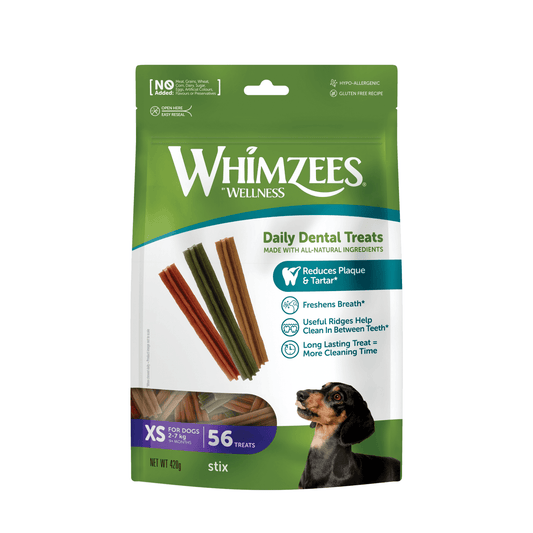 Whimzees Dog Treats: Stix Extra Small 56pk
