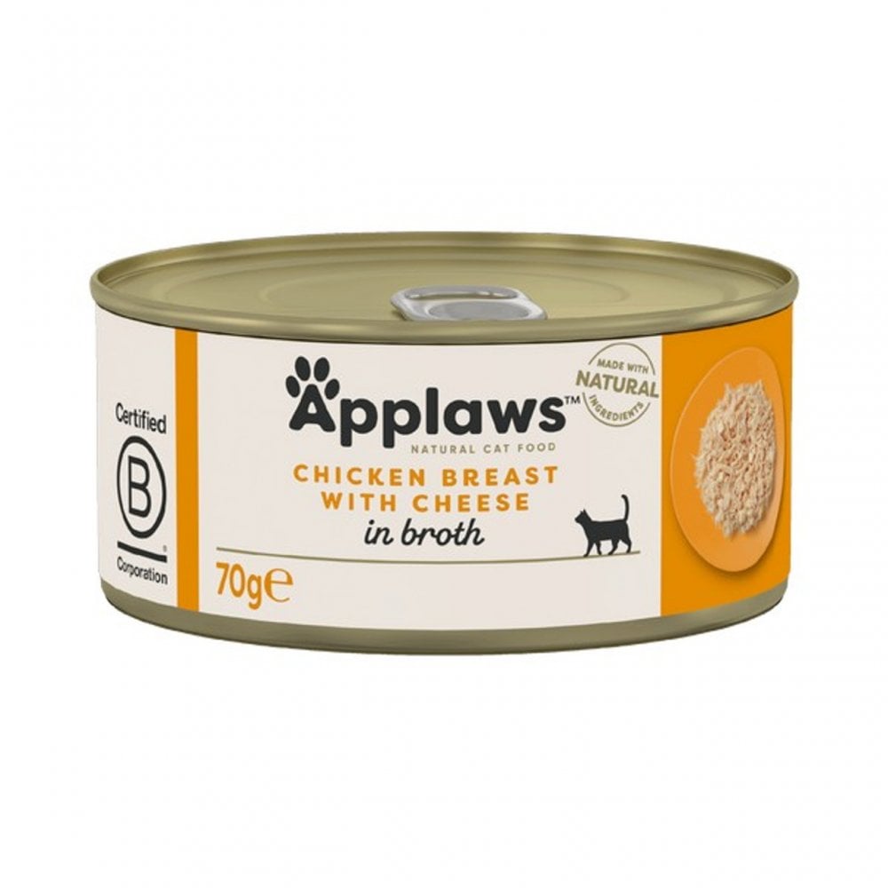 Applaws Wet Cat Food: Can Chicken Breast with Cheese in Broth 70g