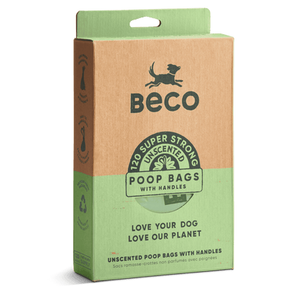 Beco Unscented Poop Bags with Handles 120pk