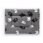 Petlife Crate Mat Grey with Black & White Paws