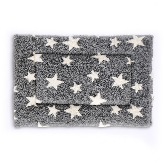 Petlife Crate Mat Grey with White Stars