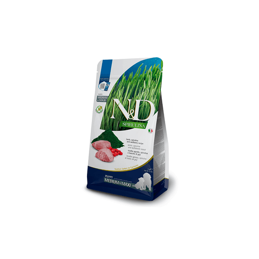 Natural & Delicious Spirulina Dog Food: Puppy Medium/ Maxi Lamb 2kg