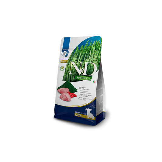 Natural & Delicious Spirulina Dog Food: Puppy Mini Lamb 2kg
