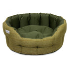 Earthbound Round Modern Tweed & Waterproof Bed Forest Green