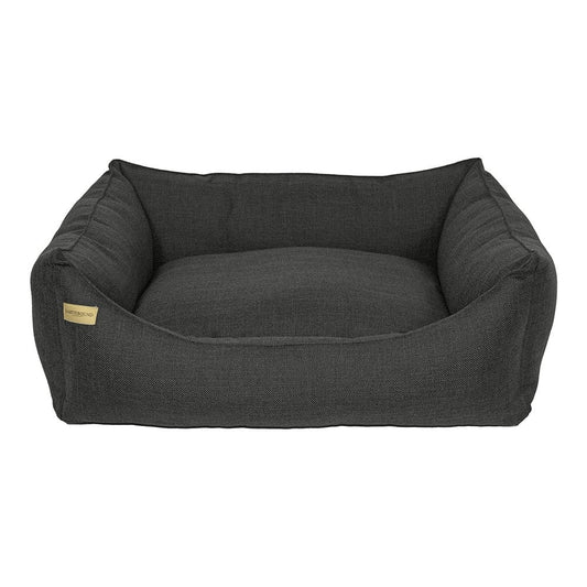 Earthbound Rectangular Removable Cover Weaved Bed Charcoal