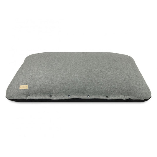 Earthbound Flat Cushion Tweed Steel Grey