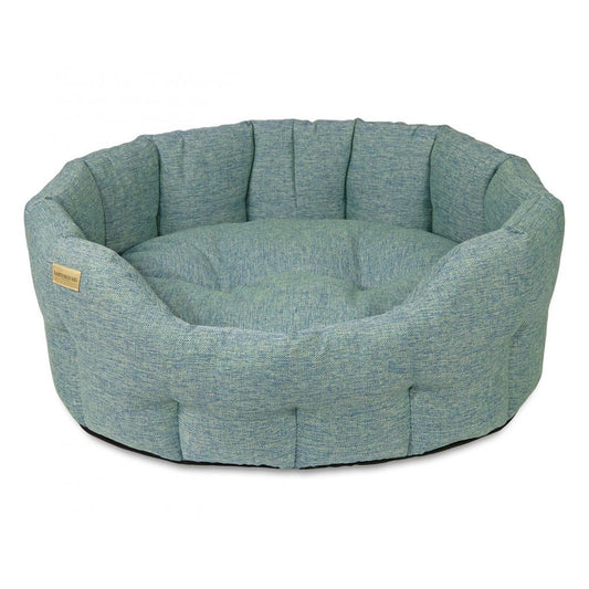 Earthbound Round Marlow Bed Turquoise
